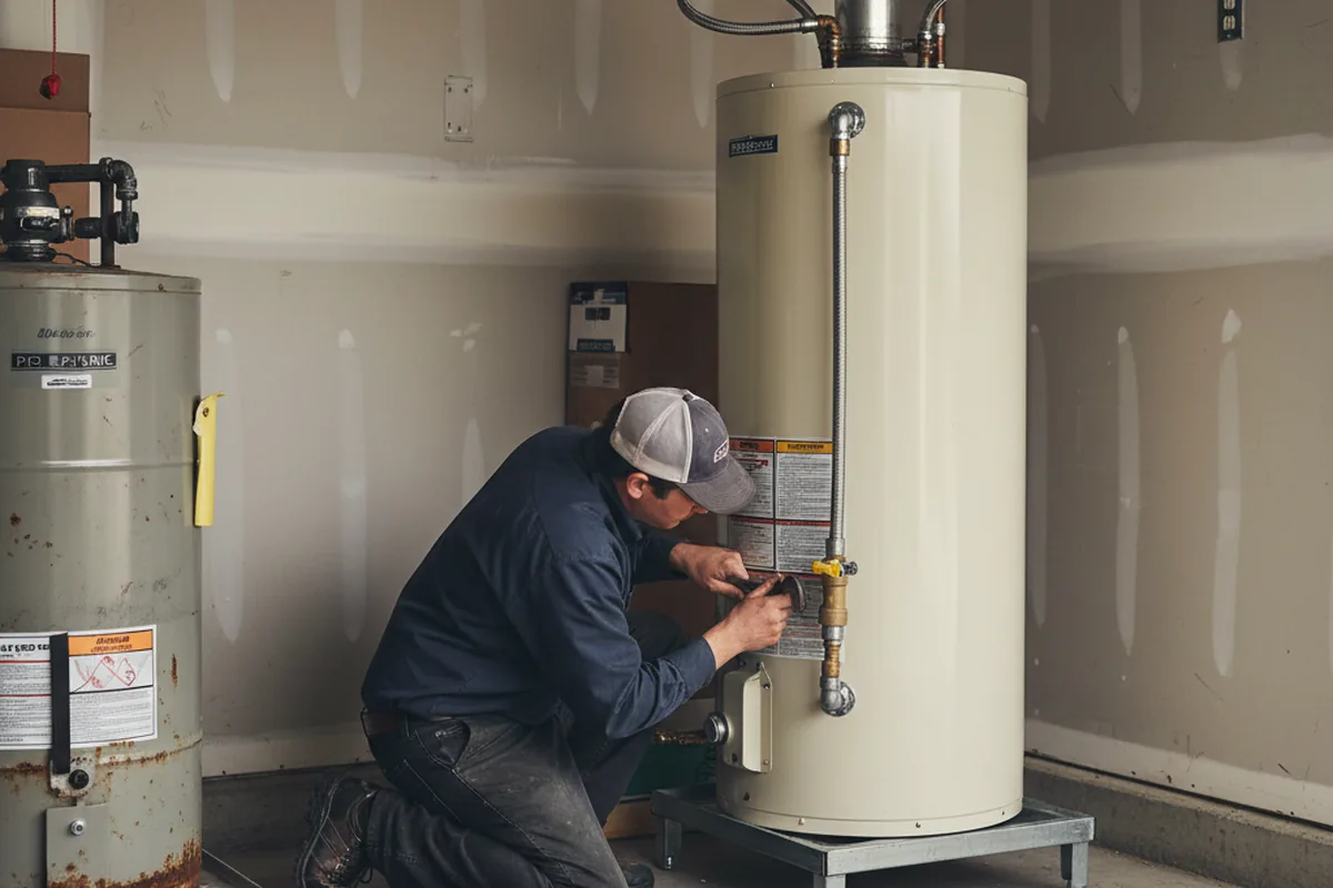 Water heater and shutoff valve replacement in Glouster